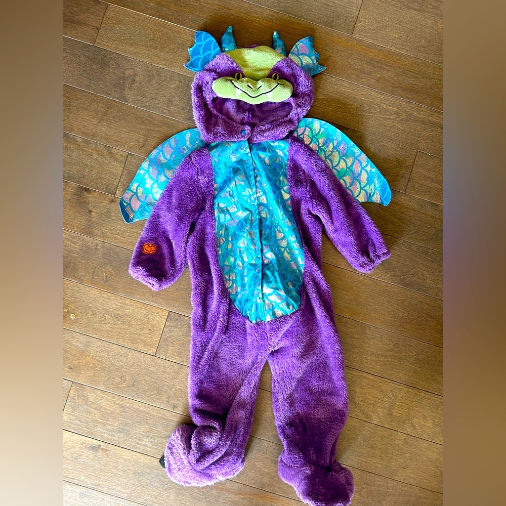 Purple‎ & blue dragon costume size 3/4 T